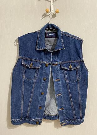 Вінтажна джинсова жилетка 100% cotton