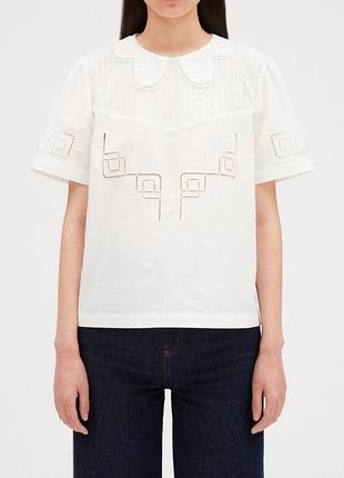 Блузка із хрусткої бавовни claudie pierlot