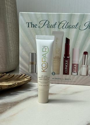 Kopari beauty lip love moisture balm – soft vanilla (15 мл)  зволожувальний бальзам для губ із ніжним ароматом ванілі