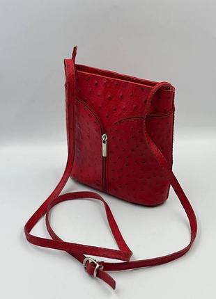 Borse in pelle ostrich texture crossbody bag