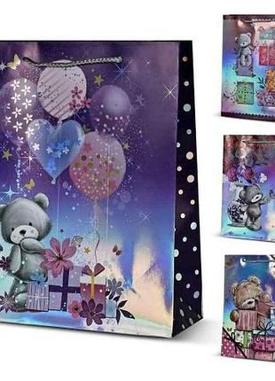 Пакет подарочный m bear 26*32*10см r95528 тм stenson