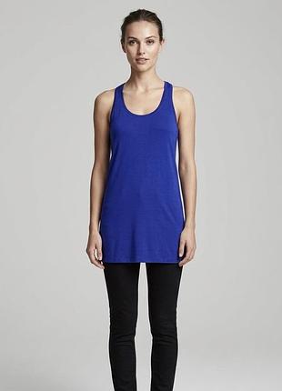 Ярко неоновая неон майка синяя електрик свободная xs s m h&m