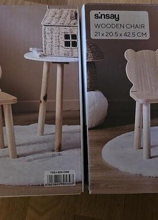 Стільчик дитячий стілець детский стул з спинкою ведмедик