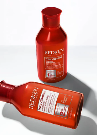 Redken frizz dismiss шампунь и кондиционер для гладкости и дисциплины вола