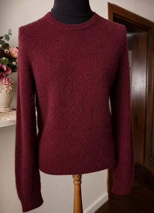 Мягкий свитер j.crew со шерстью мериноса и альпаки / багровый свитер j.crew supersoft м/с