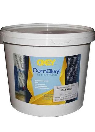 Фарба фасадна 12,6кг біла domakryl тм okey