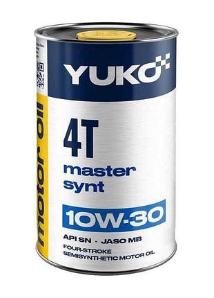 Масло полусинтетическое для генераторов, косарок master synt 4t 10w-30 0,6л с/б тм yuko