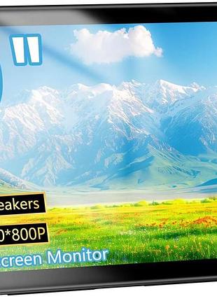 Сенсорный монитор 9 дюймов hd 1280 x 800p портативный дисплей, hdmi usbc для пк xbox switch, встроенный динамик и подставка