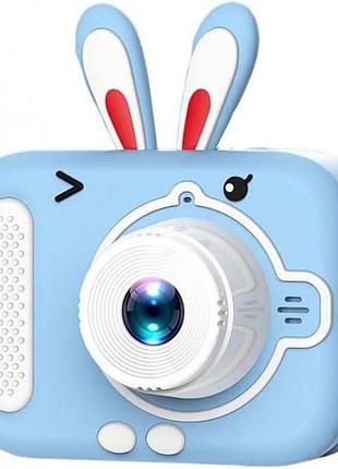Детский цифровой фотоаппарат x900 rabbit. цвет: голубой