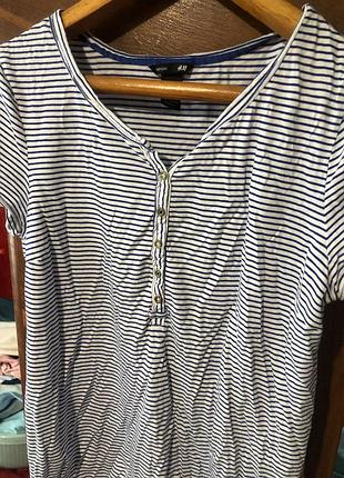 Футболка жіноча в полоску розмір l mama h&m