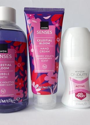 Набор женский: пена для ванны, крем для рук, дезодорант, avon, эйвон