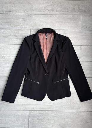 Брендовый женский марк кайн пиджак marc cain black size l размер блейзер блуза жакет пиджачок черный цвет оригинал