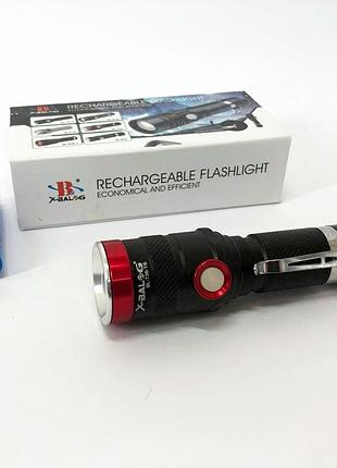 Фонарик тактический ручной bailong bl-736-t6, фонарик светодиодный ручной аккумуляторный портативный