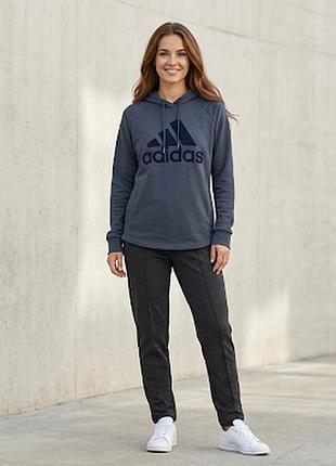 Женское удлиненное худи adidas с логотипом (размер s)