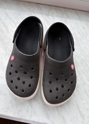 Оригінальні сабо crocs моделі crocband чорного кольору