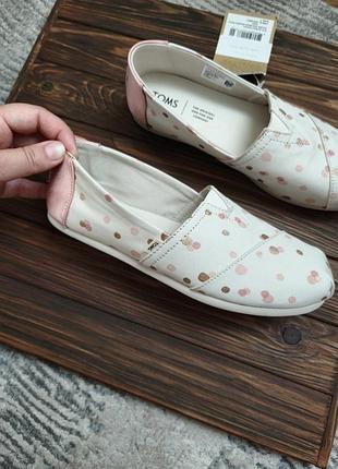 🤍 женские слипоны toms (оригинал) как новые с биркой 🔥