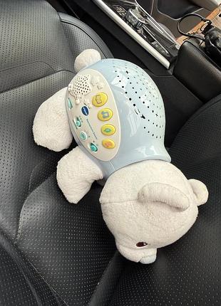 Музичний нічник-проектор vtech sternenlicht eisbär білий ведмедик