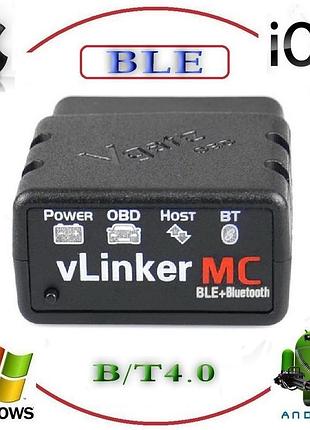 Сканер vgate vlinker ble mc+ под iphone-ios android windows obd2