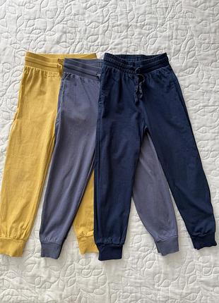 Набір 3 шт бавовняні штани для хлопчика h&m, на 7-8 років