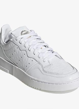 Кросівки adidas supercourt fu9958 з натуральної лакованої шкіри білі