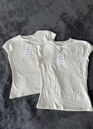 Бежеві облягаючі футболки zara