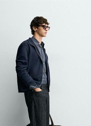 Кофта на молнии zara 19852 blue 6