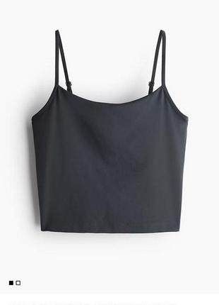 Укорочений спортивний топ h&m move на бретельках з drymove