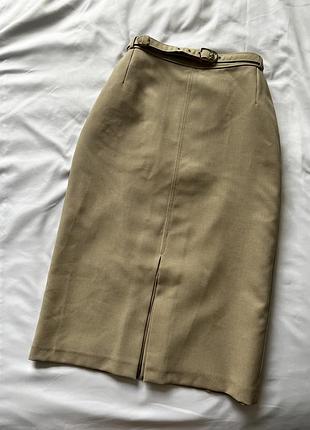 Бежева класична спідниця marks & spencer розмір м uk 12