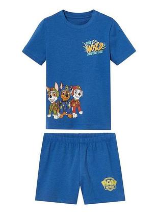Пижама (футболка и шорты) для мальчика disney щенячий патруль 473155 110-116 см (4-6 years) синий