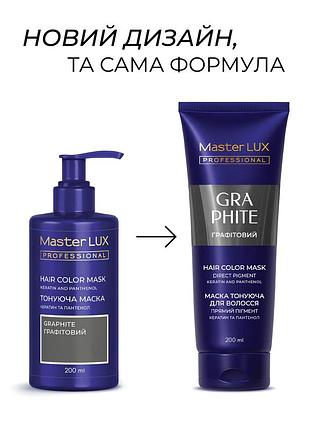 Тонуюча маска для волосся графітовий master lux professional, 200 мл
