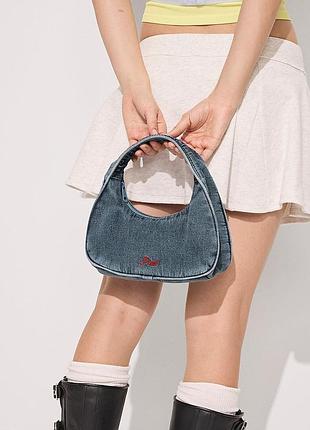 Жіноча джинсова сумка victoria's secret pink на плече