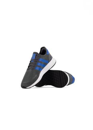 Кросівки унісекс adidas n-5923 cg6949 сірі з трьома синіми смужками