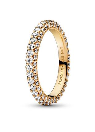 Кольцо pandora "ряд паве" 162627c01 56