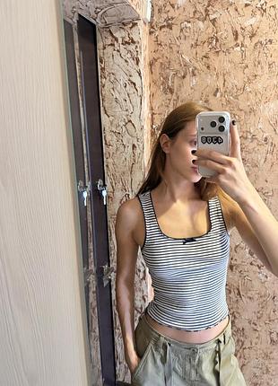 Майка в смужку h&m