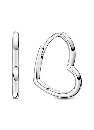 Серьги pandora с ассиметричными сердцами 298307c00