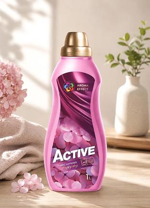 Active кондиціонер-ополіскувач для одягу happy day, 1 л (40 прань)