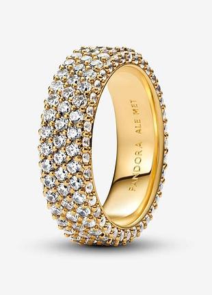 Кольцо pandora "три ряда паве" 162634c01 56