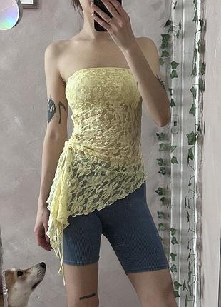 Ажурний топ бандо bershka xs