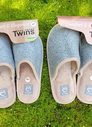 Twins тапочки 36/37 41р. тапочки женские тапочки жемчужные разовые теплое домашнее