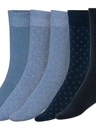 Шкарпетки високі набір 5 пар для чоловіка livergy lycra® 482560 43-46 синій