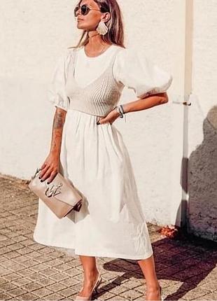 Классное белое хлопковое платье с трикотажным топом zara
👍👍👍👍👍👍👍👍👍