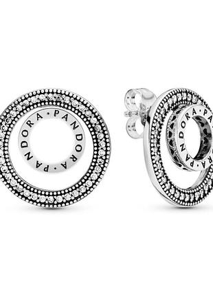 Сережки з логотипом pandora 297446cz