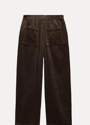 Широкие вельветовые брюки брюки zara