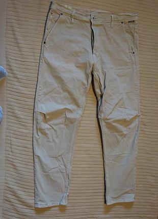 Плотные бежевые фирменные  джинсы g-star raw grip 3d 34/30 р.