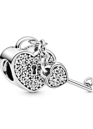 Намистина pandora "серце та ключ" 791429cz