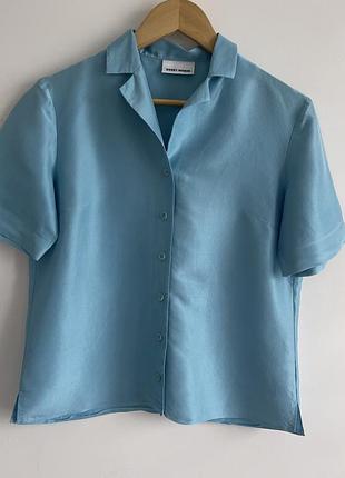 Блакитна блуза з натурального шовку  gerry weber s-m