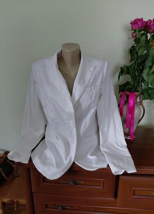 Коттоновый белый пиджак