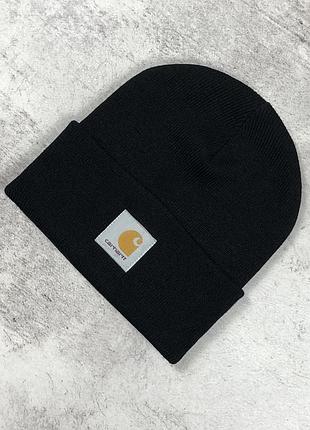 Класична чорна шапка carhartt wip watch hat