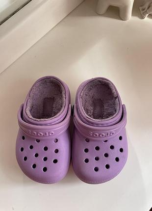 Крокси шльопанці crocs дитячі утеплені з німеччини