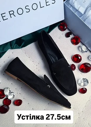 Aerosoles оригінал чорні замшеві класичні туфлі лофери